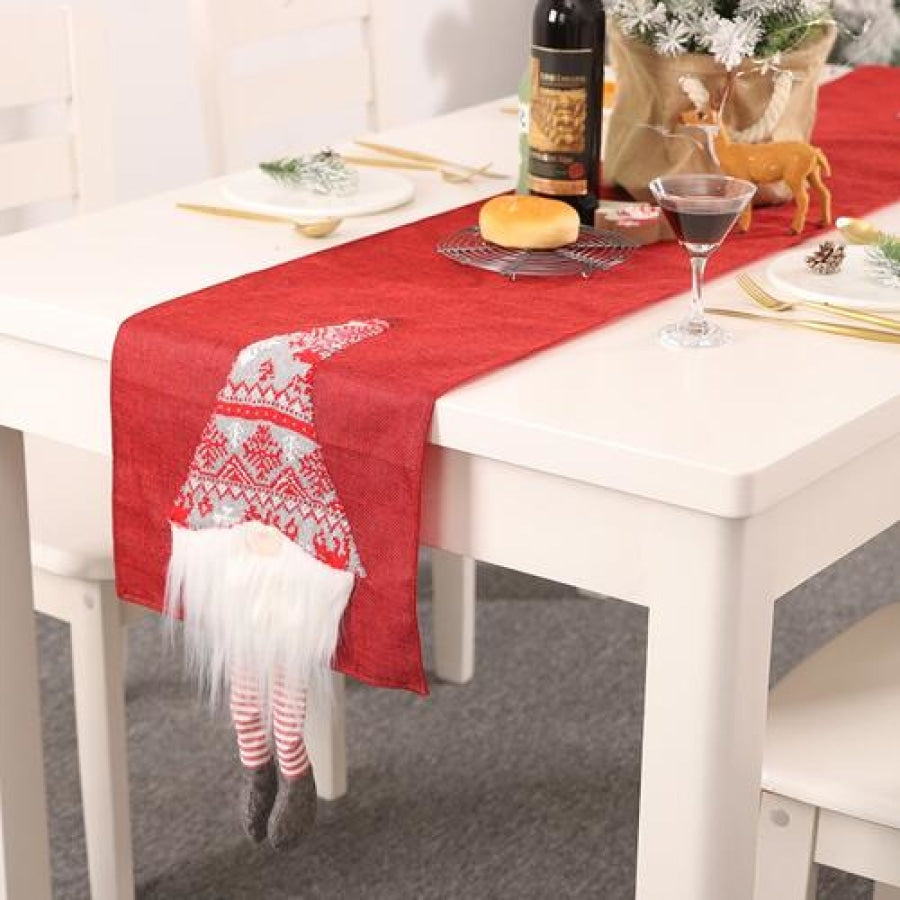 Christmas Element Table Runner Deep Red / One Size