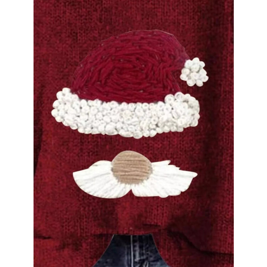 Christmas Graphic Dropped Shoulder Sweater Apparel and Accessories