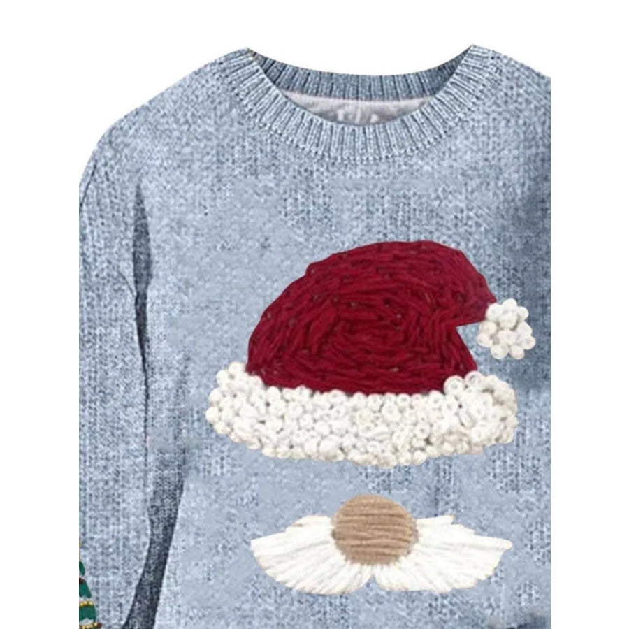 Christmas Graphic Dropped Shoulder Sweater Apparel and Accessories