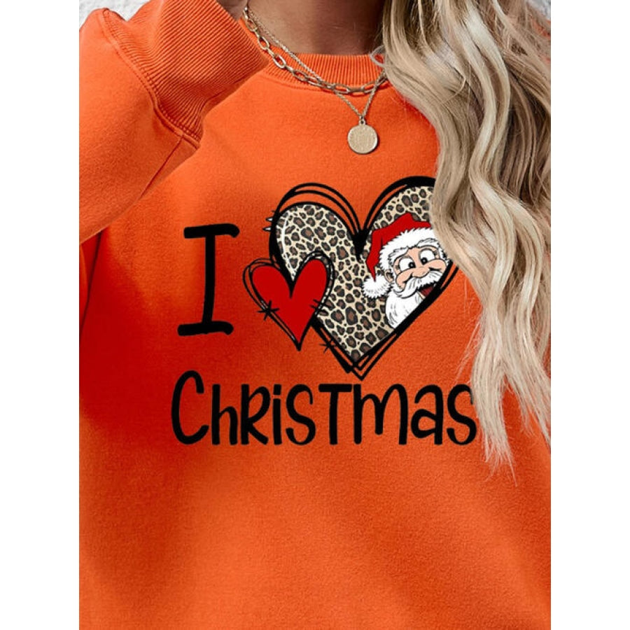 CHRISTMAS Graphic Round Neck Sweatshirt