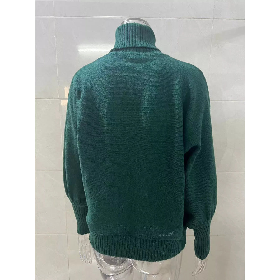 Christmas Letter Turtleneck Sweater Apparel and Accessories