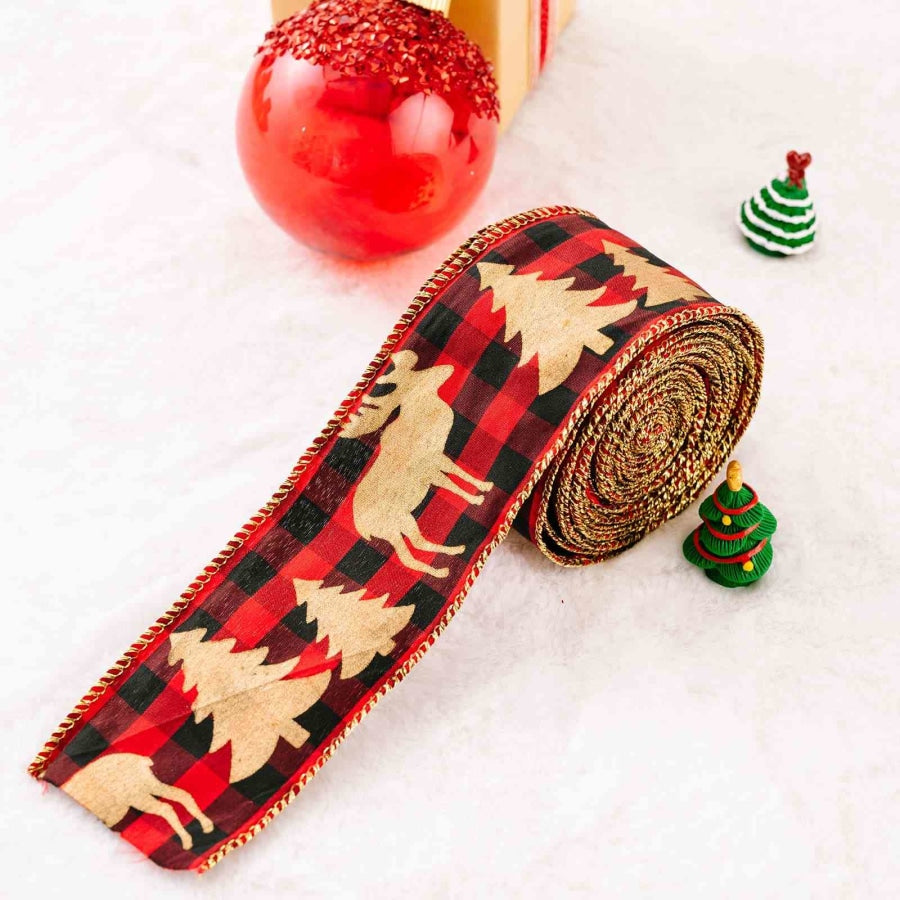 Christmas Polyester Ribbon Style I / One Size