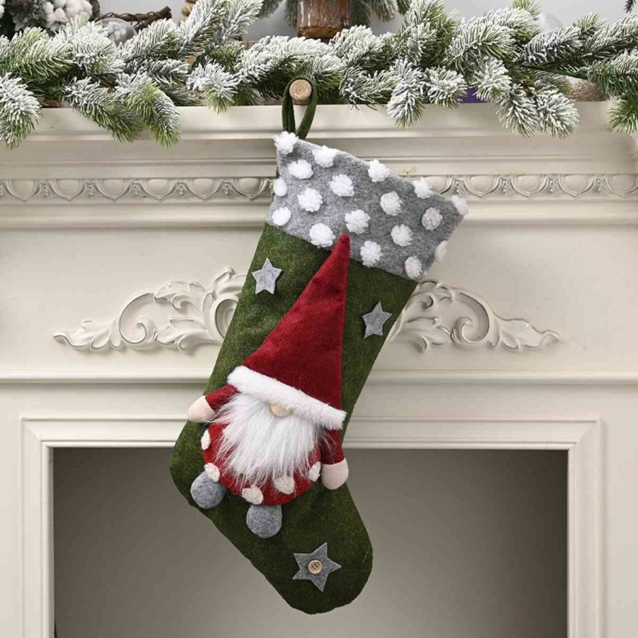 Christmas Stocking Hanging Widget Green / One Size