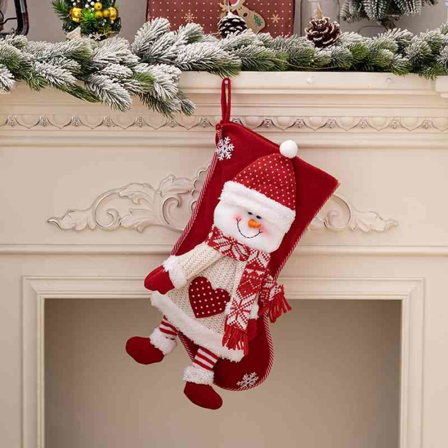 Christmas Stocking Hanging Widget Snowman / One Size