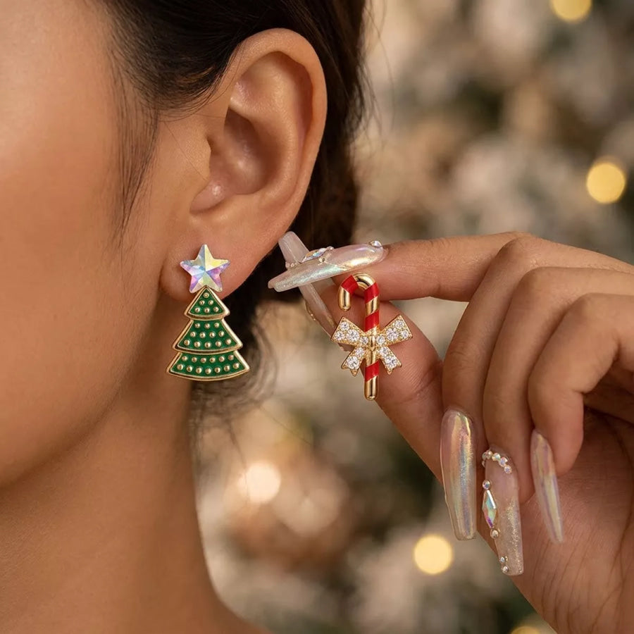 Christmas Theme Earrings Style D / onesize Apparel and Accessories
