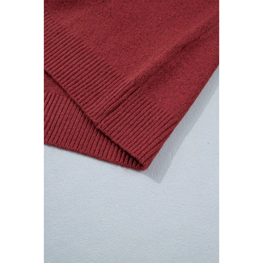 Christmas Theme Geometric Pattern Knit Round Neck Shift Sweater Apparel and Accessories