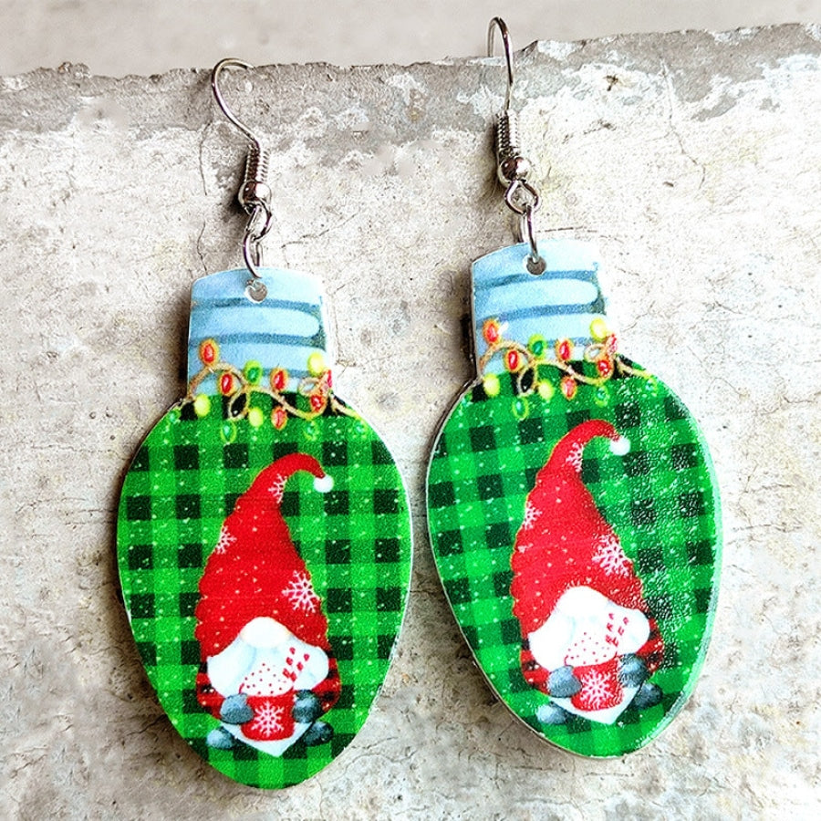 Christmas Themed Acrylic Dangle Earrings Style A / One Size