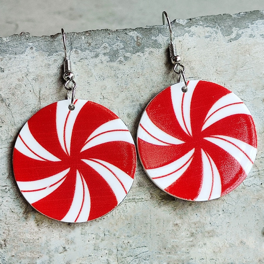 Christmas Themed Acrylic Dangle Earrings Style I / One Size