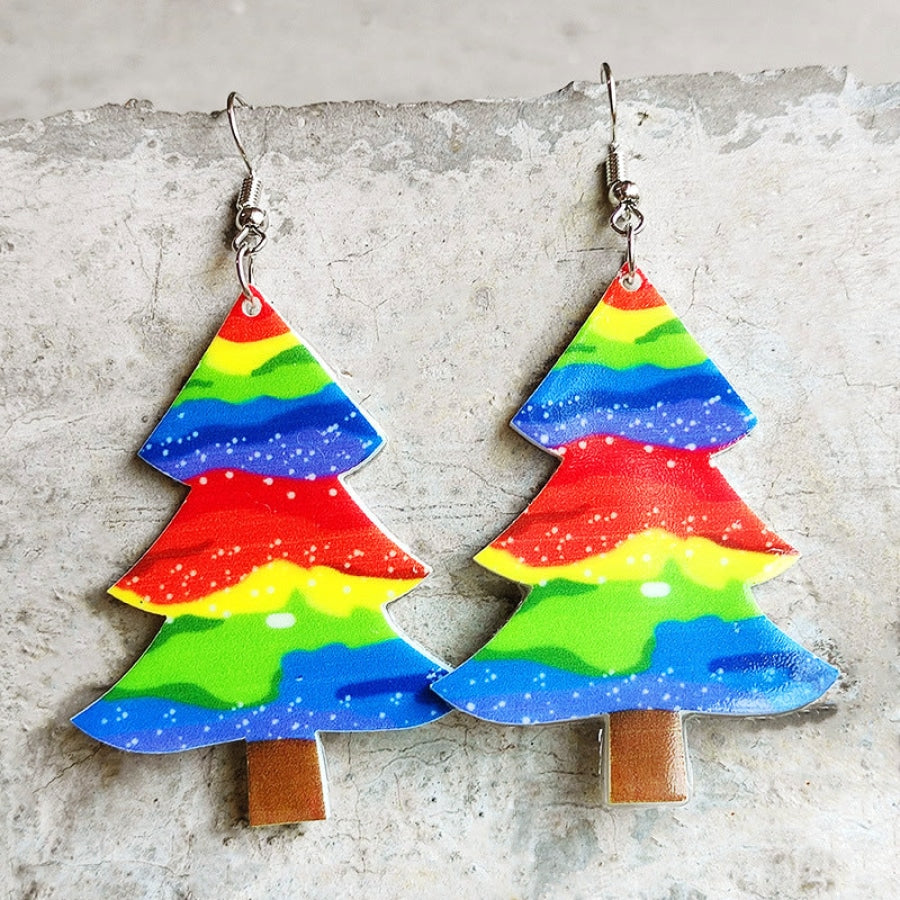 Christmas Themed Acrylic Dangle Earrings