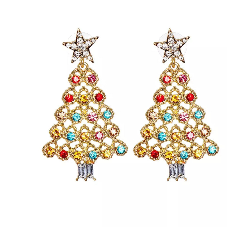 Christmas Tree Dangle Earrings Apparel and Accessories