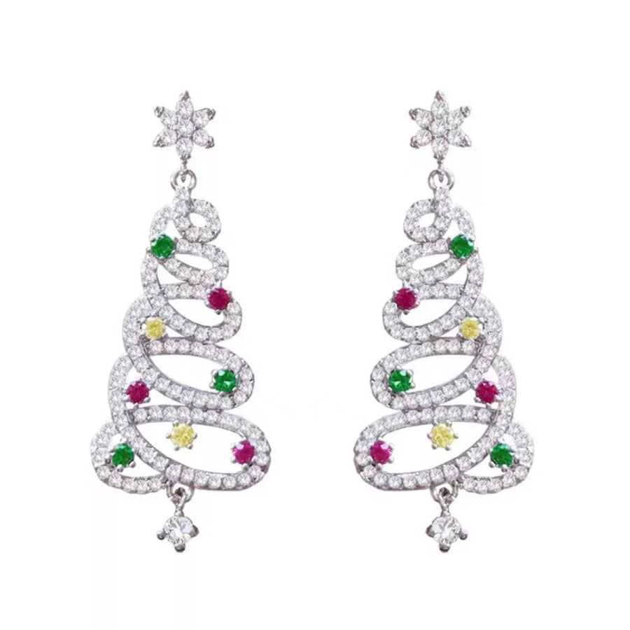 Christmas Tree Dangle Earrings Apparel and Accessories