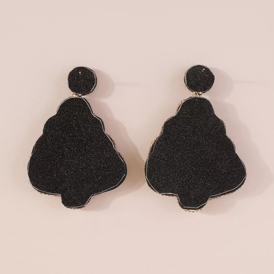 Christmas Tree Dangle Earrings Dark Green / onesize Apparel and Accessories