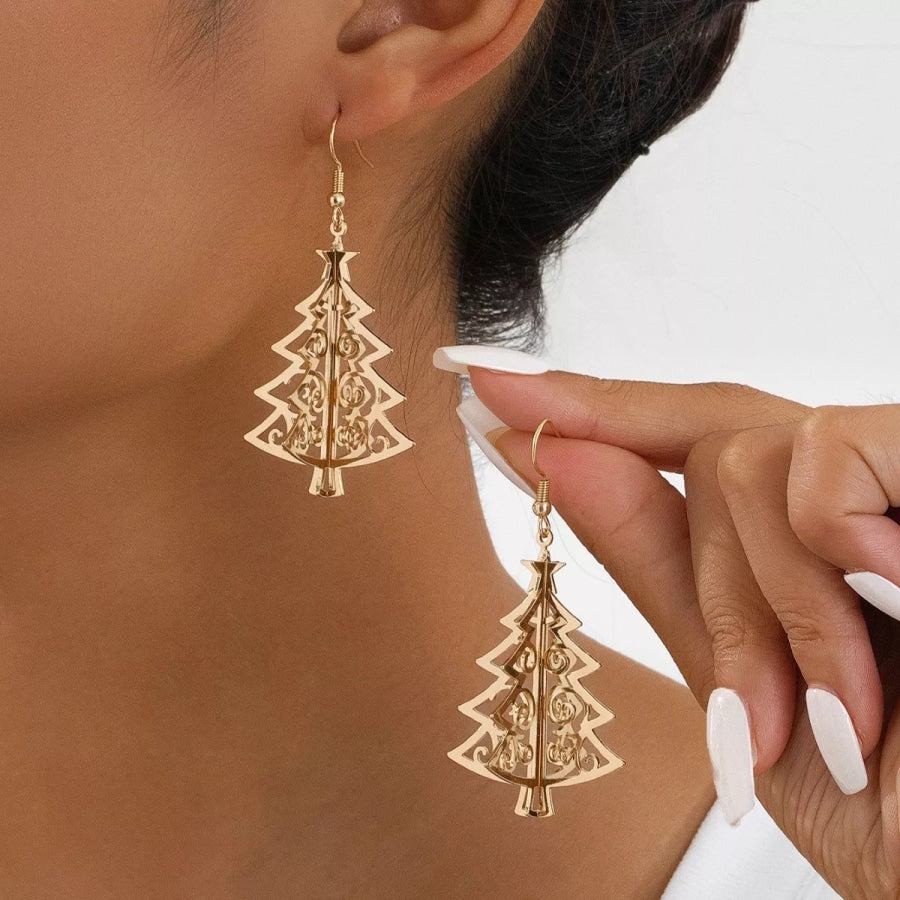 Christmas Tree Dangle Earrings Style D / One Size Apparel and Accessories