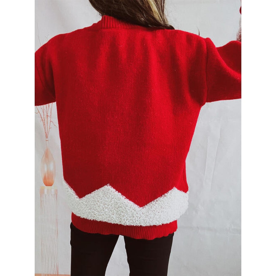 Christmas Tree Graphic Dropped Shoulder Sweater Clothing