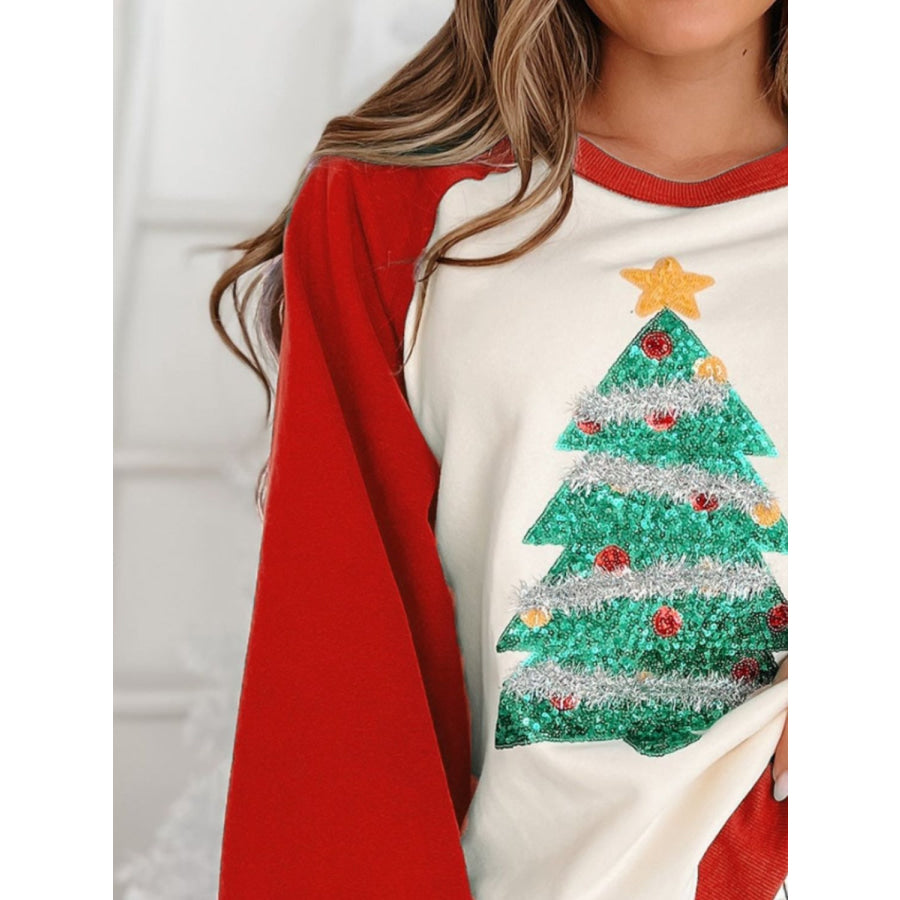 Christmas Tree Long Sleeve Sweatshirt Apparel and Accessories