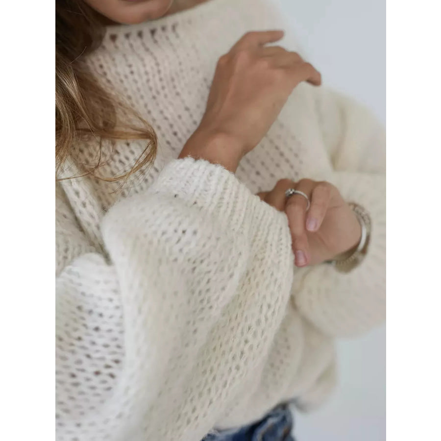 Chunky Knit Boat Neck Sweater Apparel and Accessories