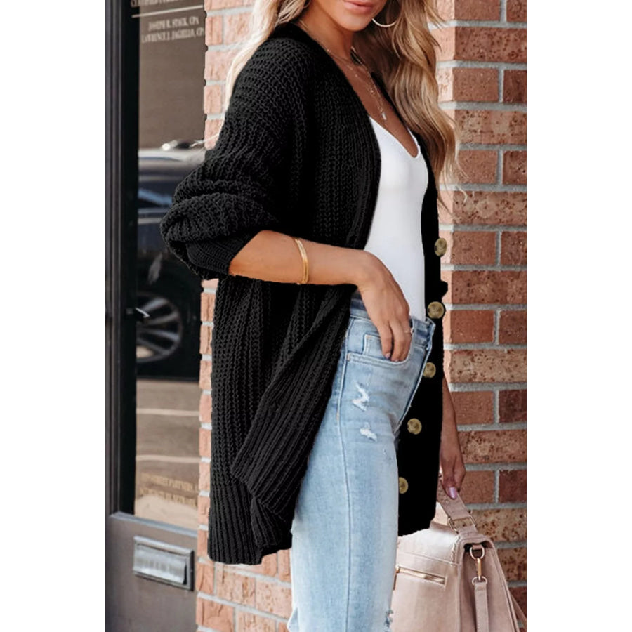 Chunky Knit Button-Down Cardigan Apparel and Accessories