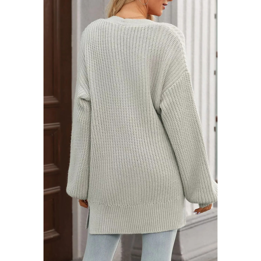 Chunky Knit Button-Down Cardigan Apparel and Accessories