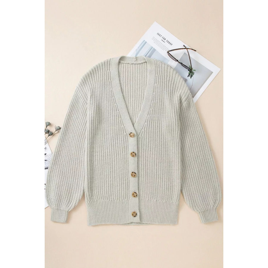Chunky Knit Button-Down Cardigan Apparel and Accessories