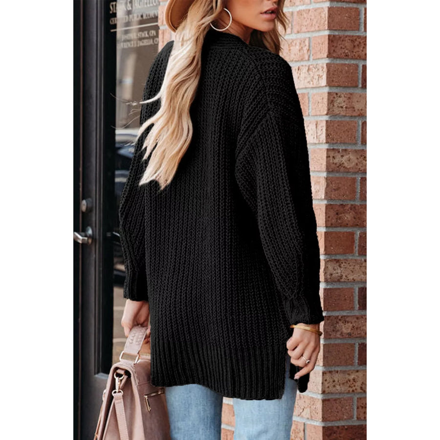 Chunky Knit Button-Down Cardigan Apparel and Accessories