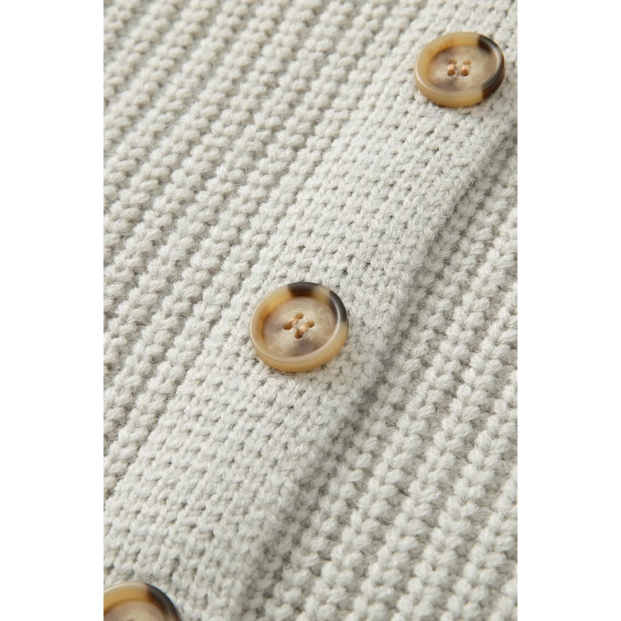 Chunky Knit Button-Down Cardigan Apparel and Accessories