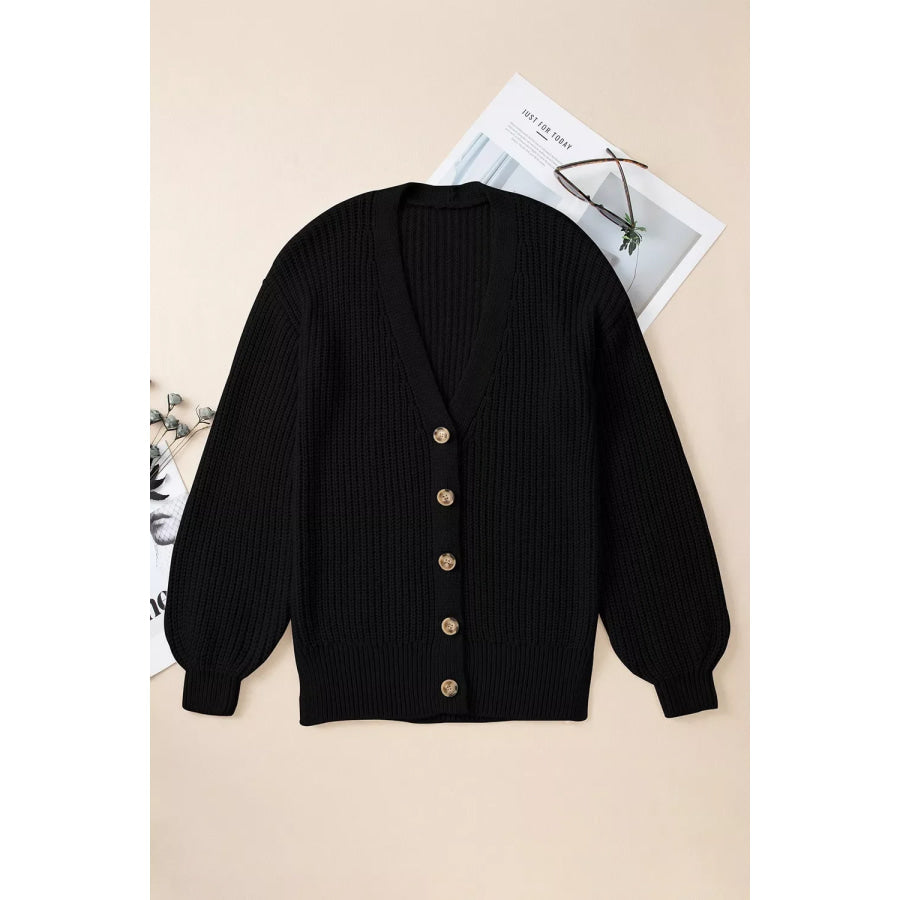 Chunky Knit Button-Down Cardigan Apparel and Accessories