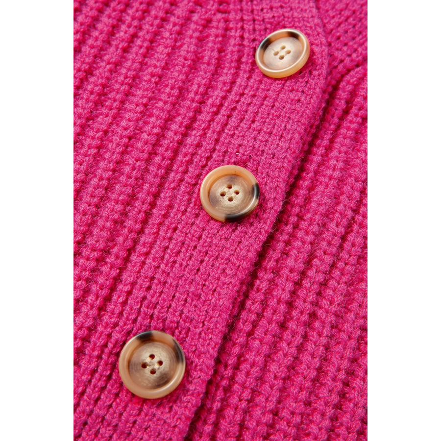 Chunky Knit Button-Down Cardigan Apparel and Accessories