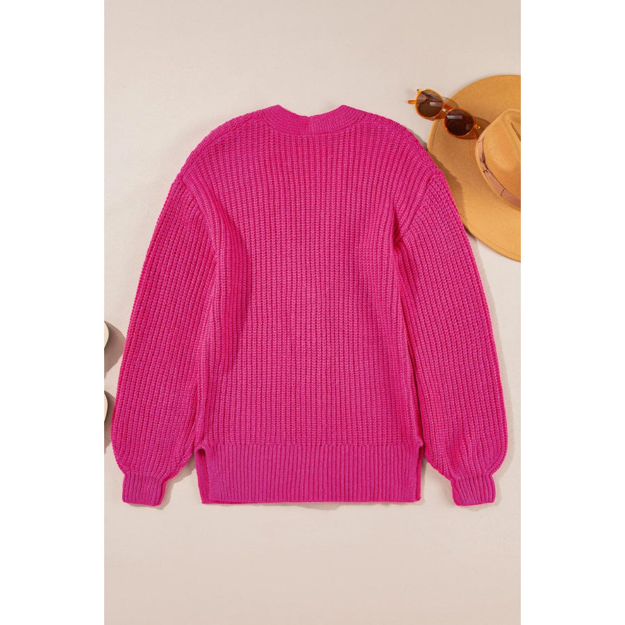 Chunky Knit Button-Down Cardigan Apparel and Accessories