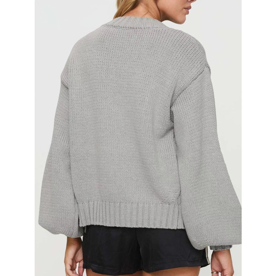 Chunky Knit Button-Up Cardigan Apparel and Accessories