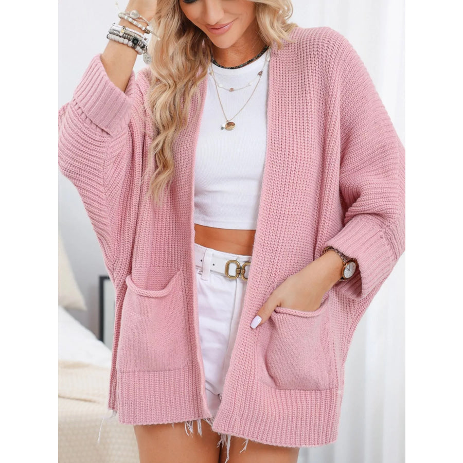 Chunky Knit Open Front Cardigan Apparel and Accessories
