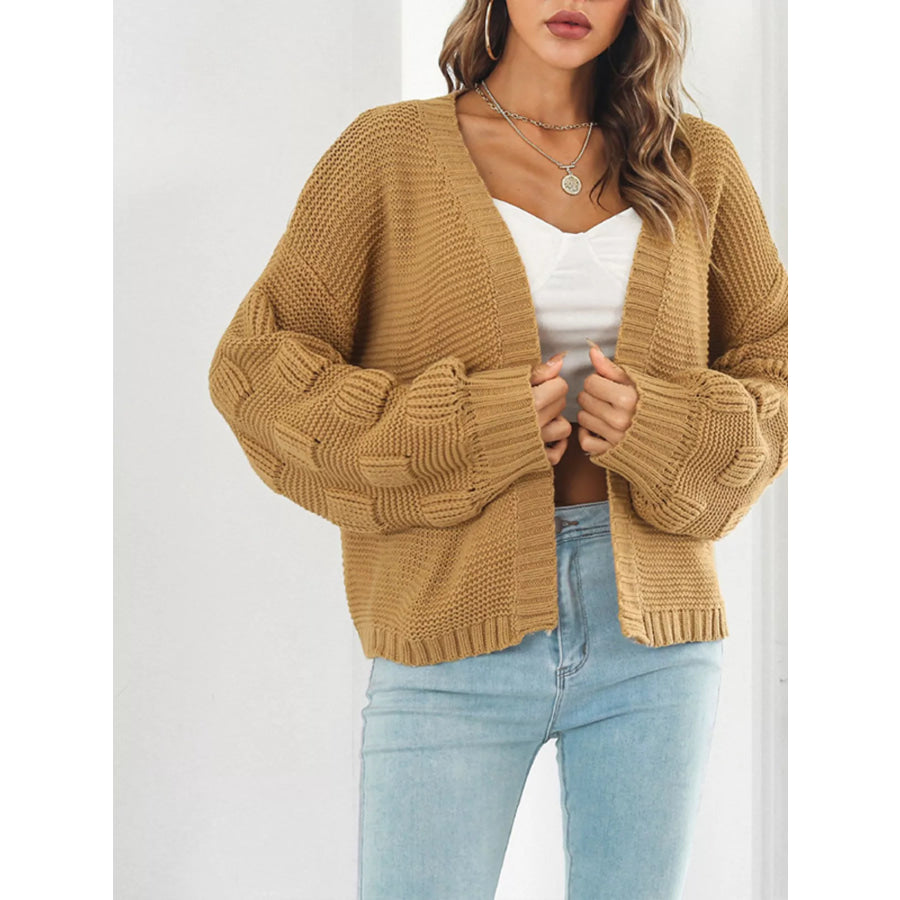 Chunky Knit Open Front Cardigan Apparel and Accessories