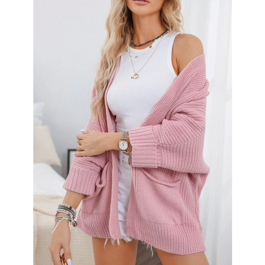 Chunky Knit Open Front Cardigan Apparel and Accessories