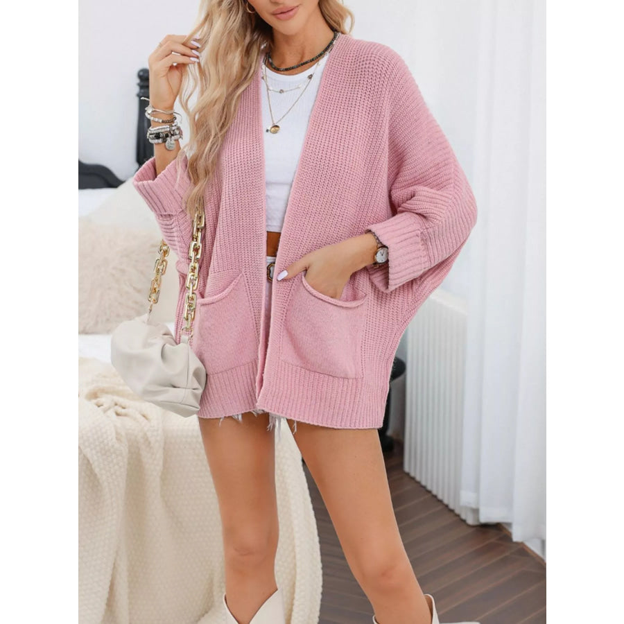 Chunky Knit Open Front Cardigan Apparel and Accessories