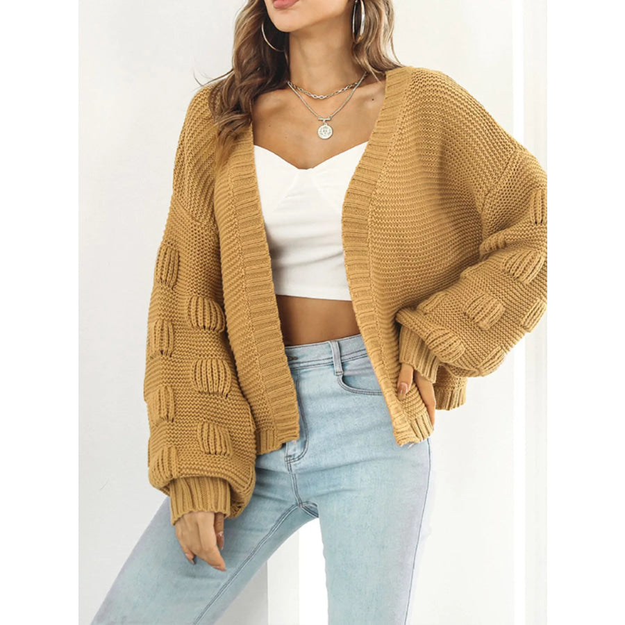 Chunky Knit Open Front Cardigan Apparel and Accessories