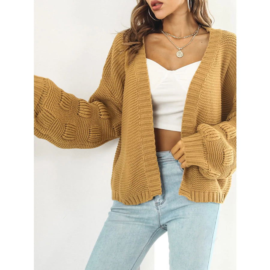 Chunky Knit Open Front Cardigan Apparel and Accessories