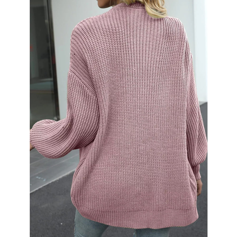 Chunky Knit Open Front Cardigan Apparel and Accessories