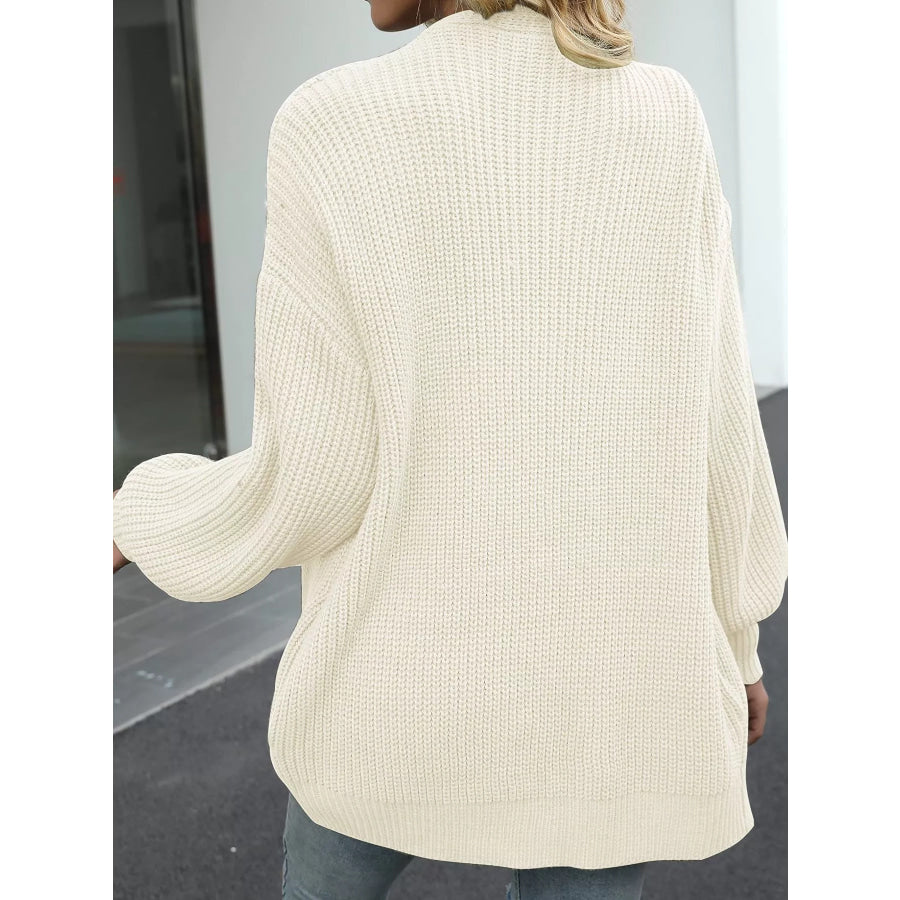 Chunky Knit Open Front Cardigan Apparel and Accessories
