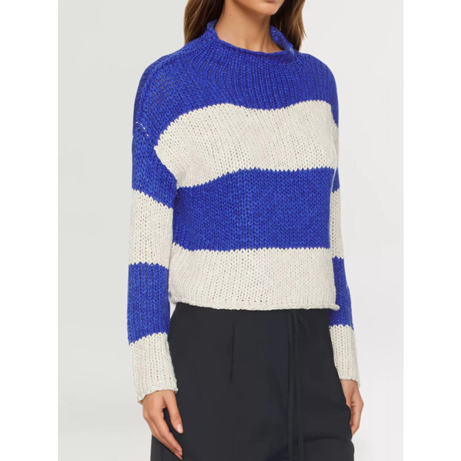 Chunky Knit Striped Sweater Apparel and Accessories