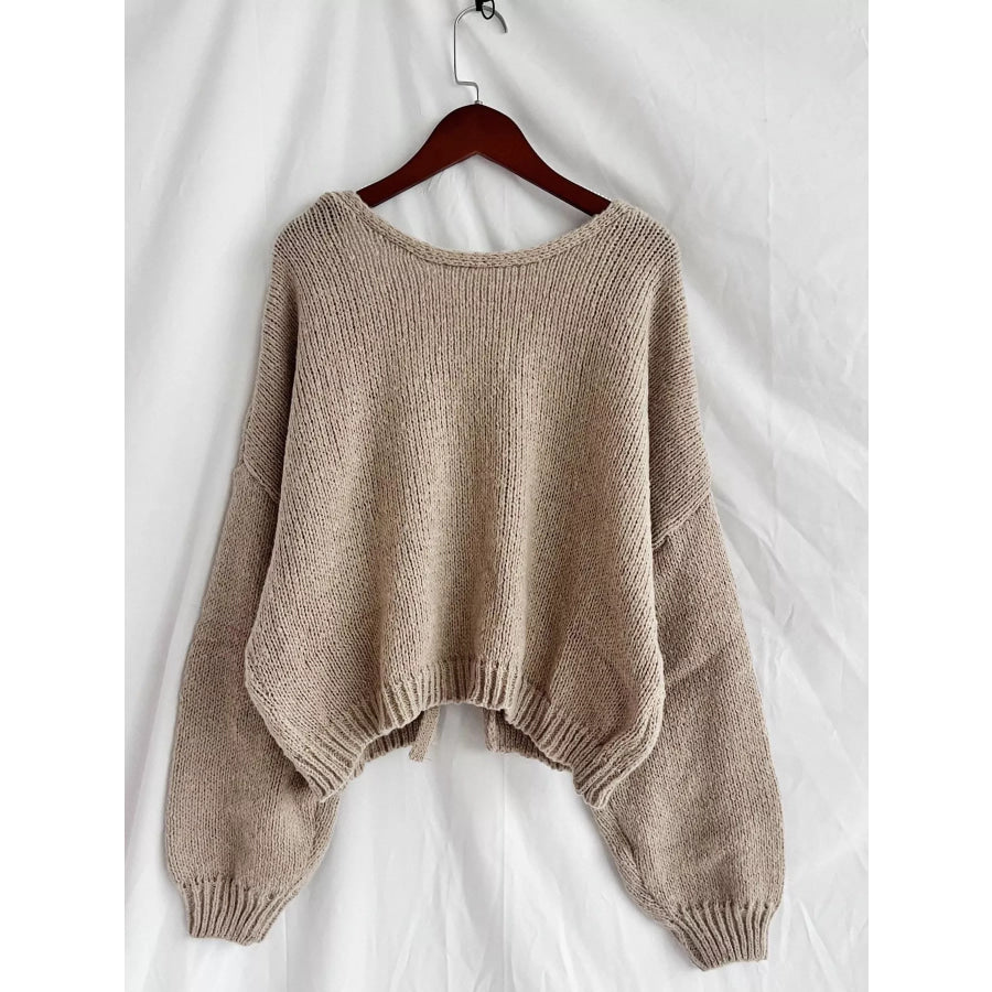 Chunky Knit Tie-Front Cardigan Apparel and Accessories