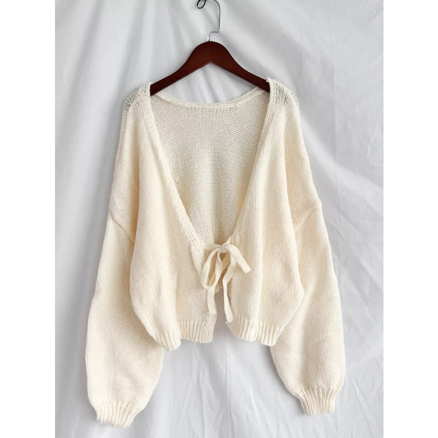 Chunky Knit Tie-Front Cardigan Apparel and Accessories