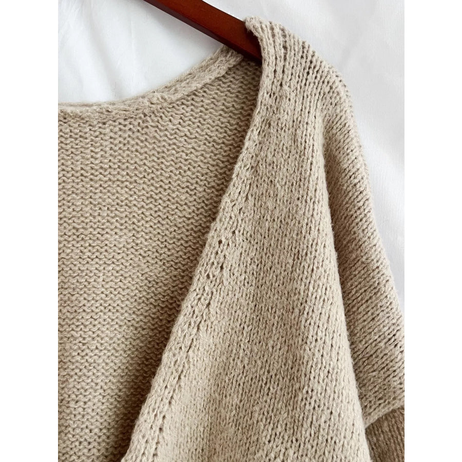 Chunky Knit Tie-Front Cardigan Apparel and Accessories