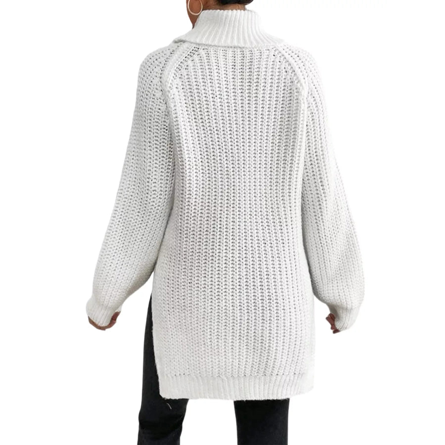 Chunky Knit Turtleneck Long Sleeve Sweater Apparel and Accessories