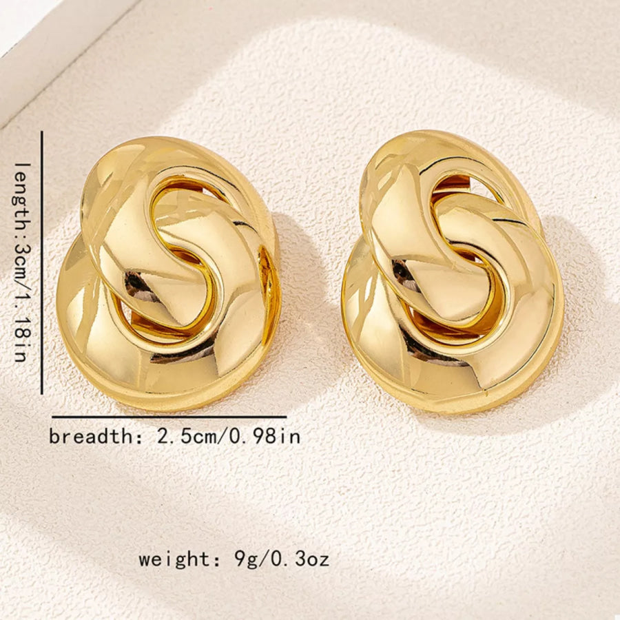 Chunky Knot Stud Earrings Apparel and Accessories