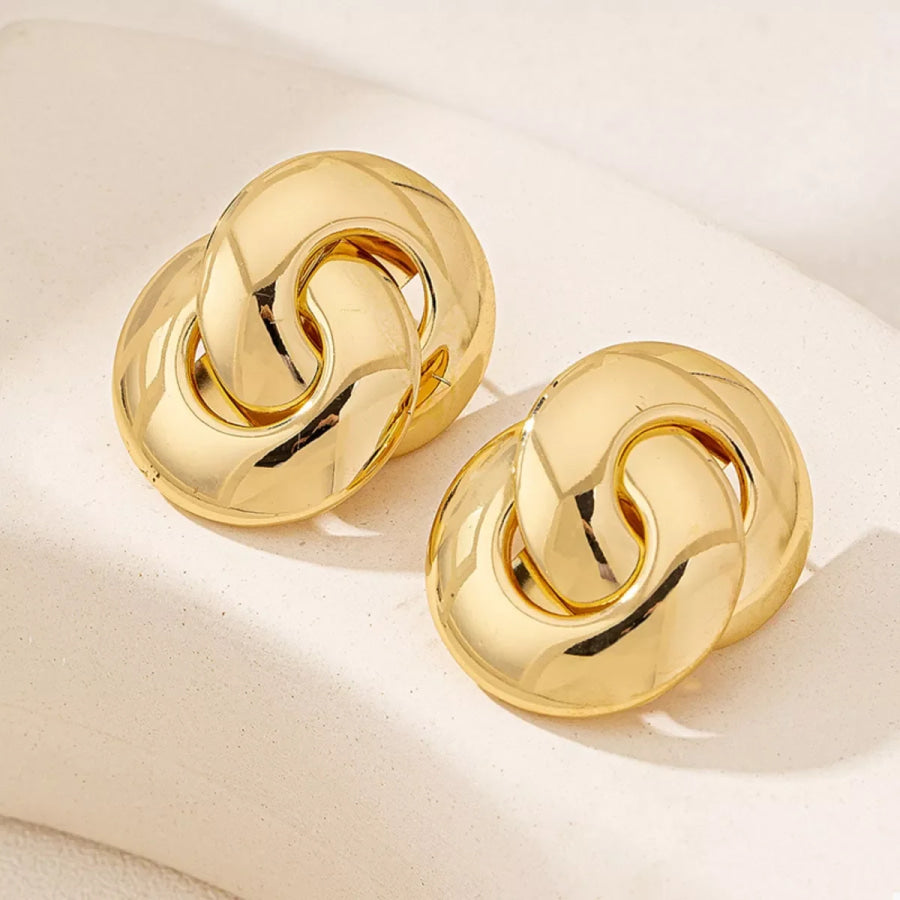 Chunky Knot Stud Earrings Golden / One Size Apparel and Accessories