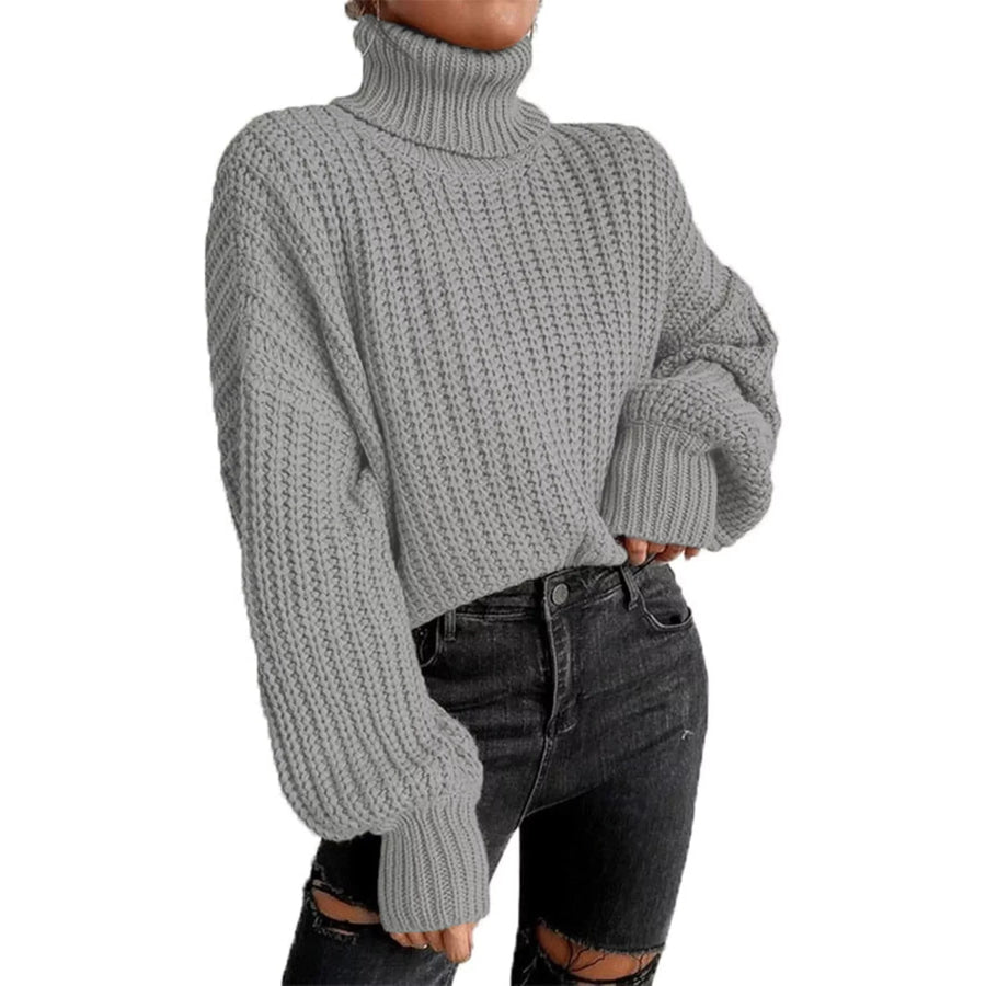 Chuny Knit Turtleneck Long Sleeve Sweater Apparel and Accessories