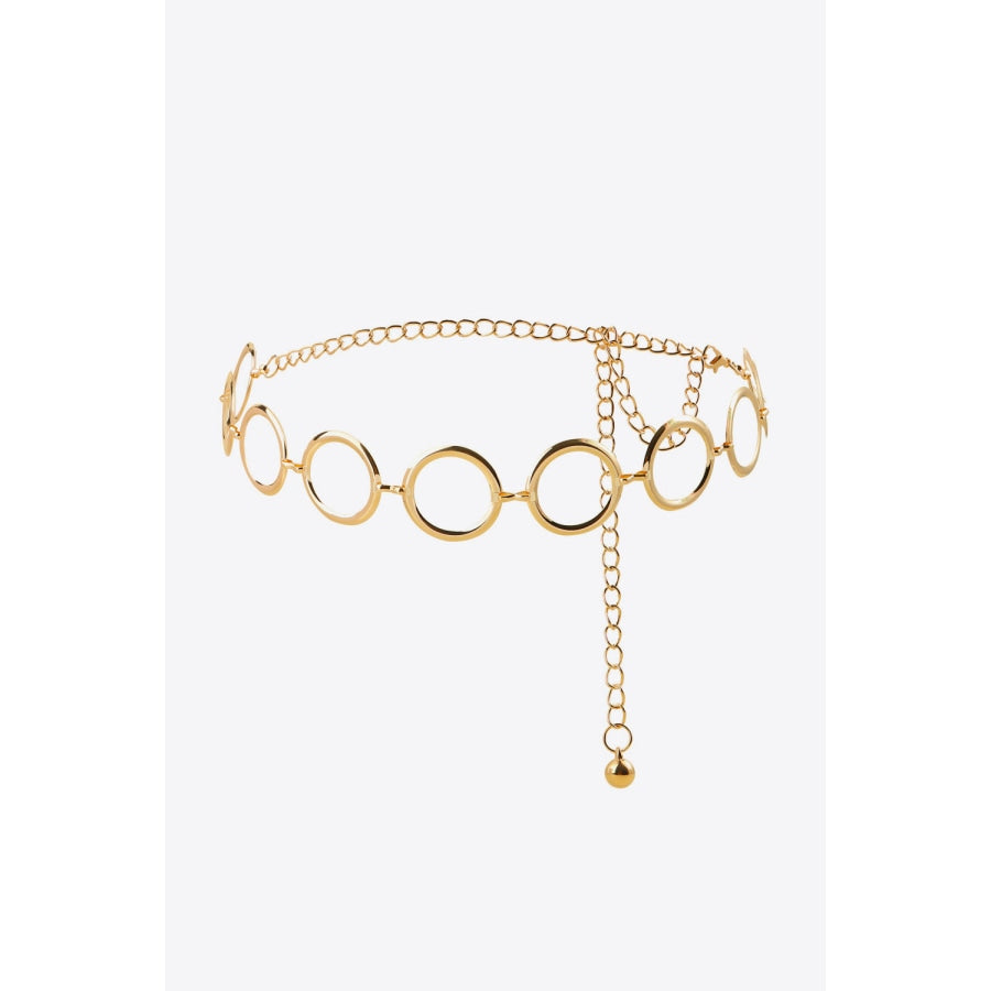 Circle Ring Chain Belt Gold / One Size