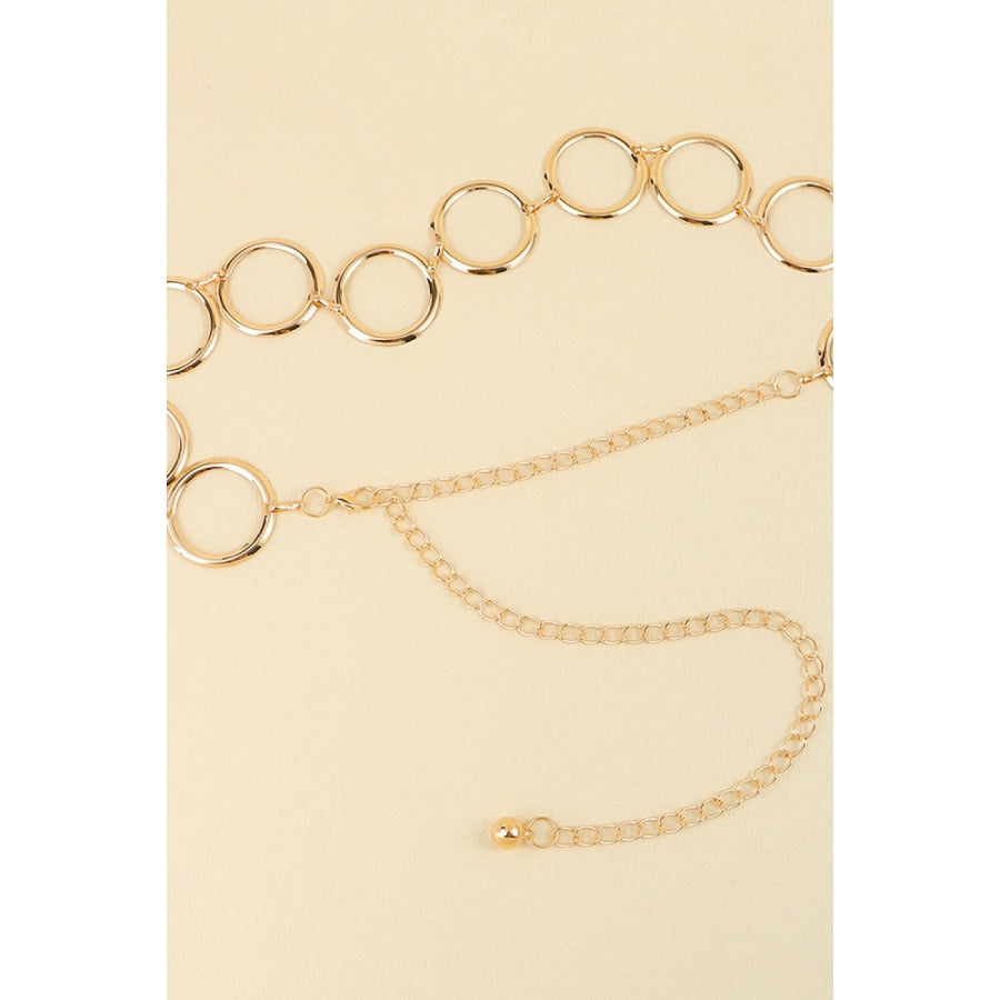 Circle Ring Chain Belt Gold / One Size