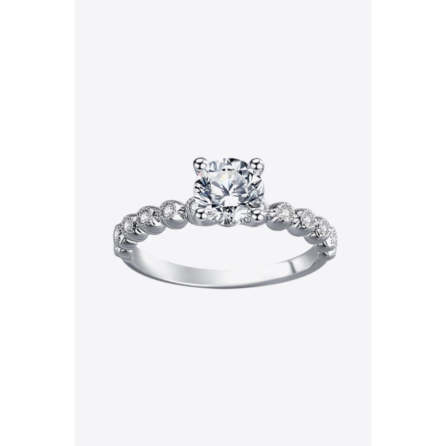 Classic 4-Prong Moissanite Ring Silver / 6