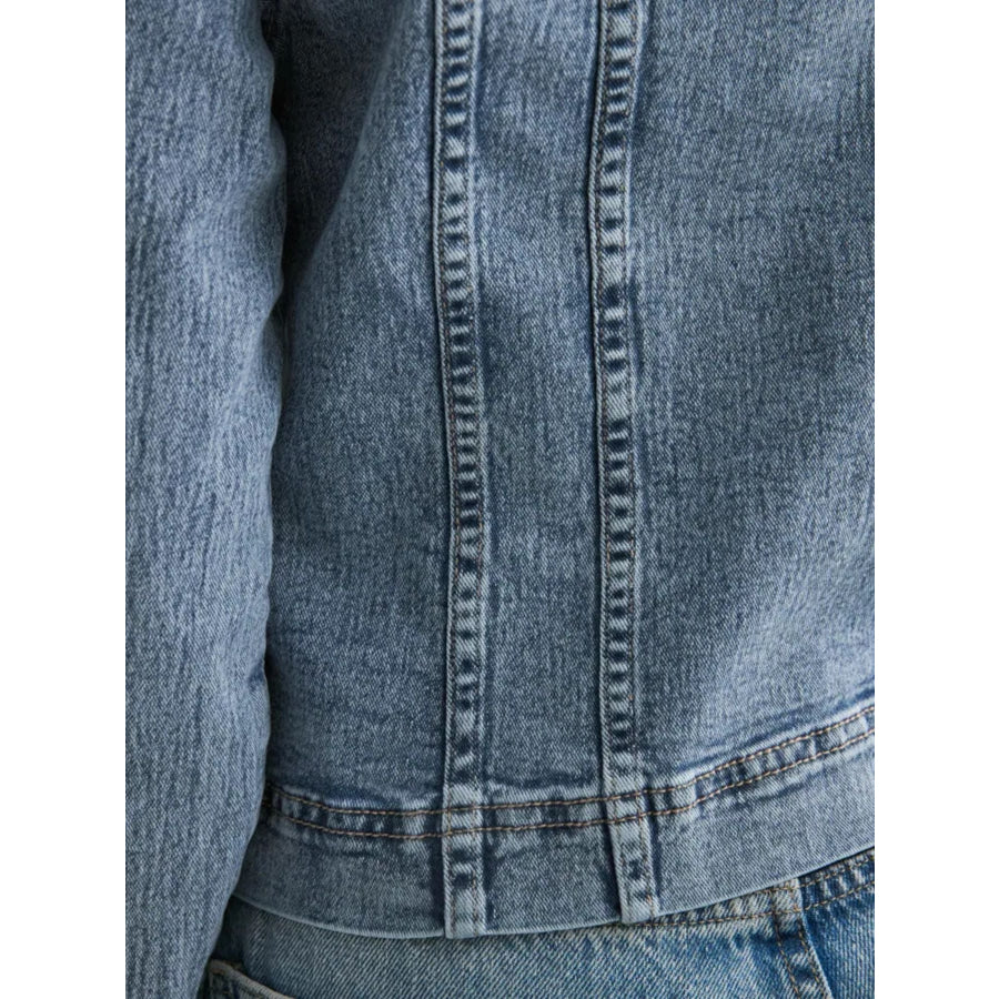 Classic Button-Down Denim Jacket Apparel and Accessories