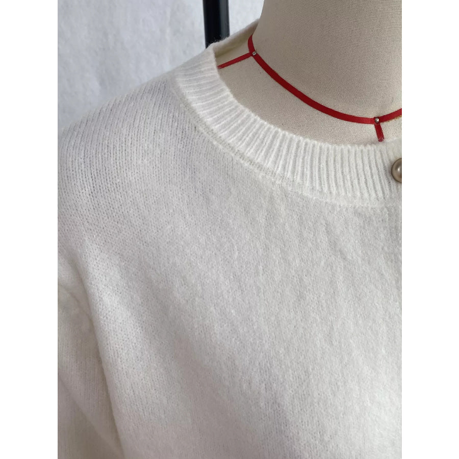 Classic Button-Down Knit Cardigan Apparel and Accessories
